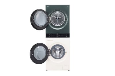 Wash Tower ซักผ้า 14 กก. และอบผ้า 10 กก. รุ่น WT1410NHEG ระบบ AI DD™ พร้อม Smart WI-FI control ควบคุมสั่งงานผ่านสมาร์ทโฟน