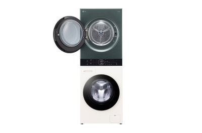 Wash Tower ซักผ้า 14 กก. และอบผ้า 10 กก. รุ่น WT1410NHEG ระบบ AI DD™ พร้อม Smart WI-FI control ควบคุมสั่งงานผ่านสมาร์ทโฟน