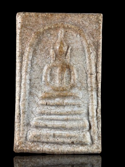 พระสมเด็จวัดระฆังพิมพ์ฐานคู่ เนื้อหามวลสารองค์ครู (วซ008)