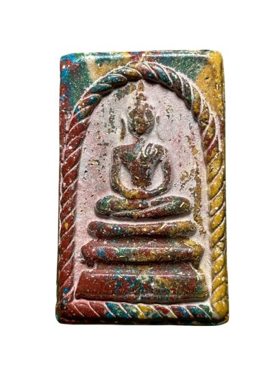 พระสมเด็จวัดระฆังพิมพ์ครอบแก้วเนื้อเบญจรงค์