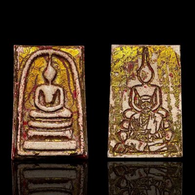 พระสมเด็จพิมพ์ใหญ่ หลังสมเด็จโต ลงรักปิดทอง กรุวังหน้า สมเด็จโตปลุกเสก