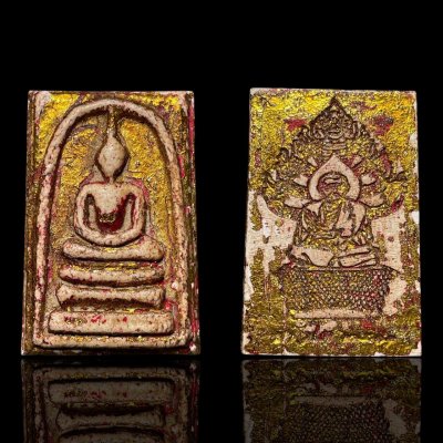 พระสมเด็จพิมพ์ใหญ่ หลังสมเด็จโต ลงรักปิดทอง กรุวังหน้า สมเด็จโตปลุกเสก