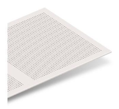 แผ่นยิปซัมเอคโค่บล็อค ตราช้าง (ลดเสียงสะท้อน) EchoBloc R-2 (ฉลุรูวงกลม)