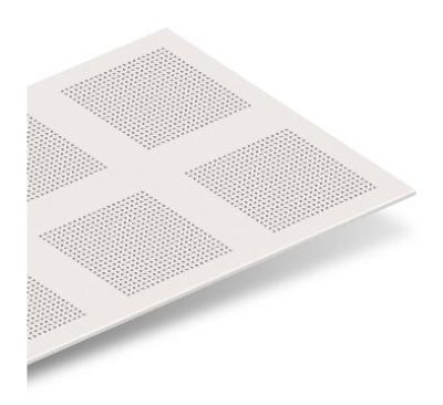 แผ่นยิปซัมเอคโค่บล็อค ตราช้าง (ลดเสียงสะท้อน) EchoBloc S-8 (ฉลุรูวงกลม)