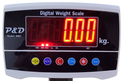 8801 เครื่องชั่งตั้งพื้น หน้าจอแยก พิกัด 300 kg. - 500 kg.