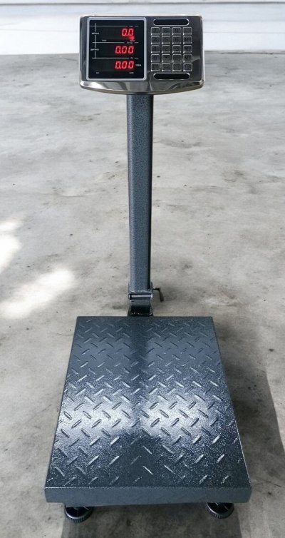 Ki เครื่องชั่งตั้งพื้นเสาพับได้ พิกัด 60 kg. - 150 kg.