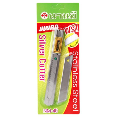 มีดคัตเตอร์ 18 มม. นานมี Jumbo NM-40 (แถมใบ) Nanmee