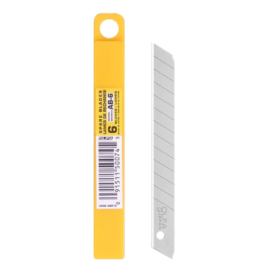 ใบมีดคัตเตอร์ รุ่น AB-6 (6 ใบ/หลอด) OLFA