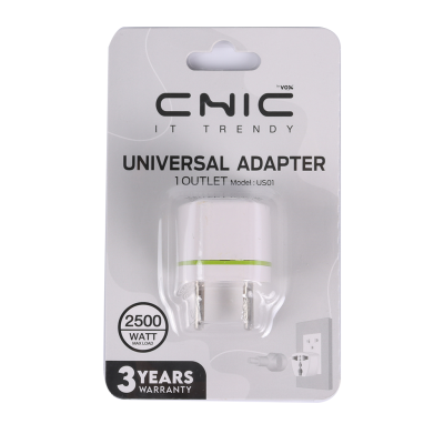 CHIC ปลั๊กแปลง 1 ช่อง รุ่น F5ADP-CH01-US01