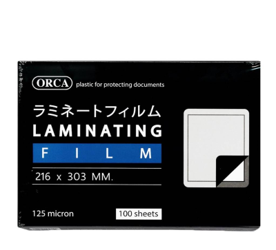 พลาสติกเคลือบบัตร 65*95 มม.125 micron 100 แผ่น ORCA