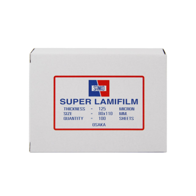 พลาสติกเคลือบบัตร 80*110 มม. 125 micron 100 แผ่น SANKO