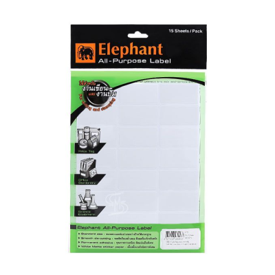 ป้ายสติ๊กเกอร์อเนกประสงค์ทั่วไป A10 25*50 มม.Elephant