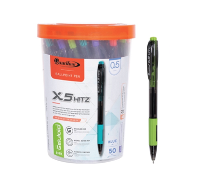 ปากกาลูกลื่น สีน้ำเงิน ขนาด 0.7 Quantum X5 HITZ