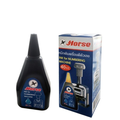 Horse หมึกเติมเครื่องตีตัวเลข 40 cc