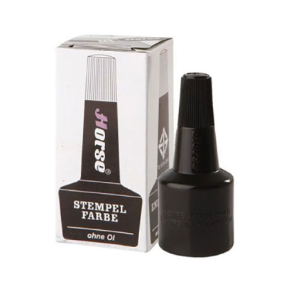 หมึกเติมแท่นประทับตรา สีดำ 28 cc. Horse