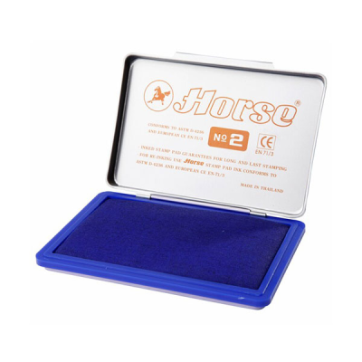 แท่นประทับตรา เบอร์ 2  สีน้ำเงิน Horse