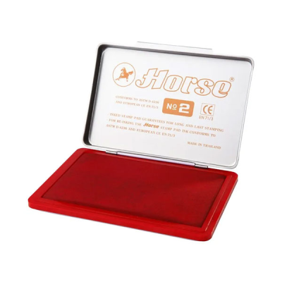 แท่นประทับตรา เบอร์ 2  สีแดง Horse