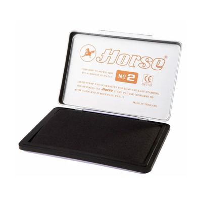 แท่นประทับตรา เบอร์ 2  สีดำ Horse