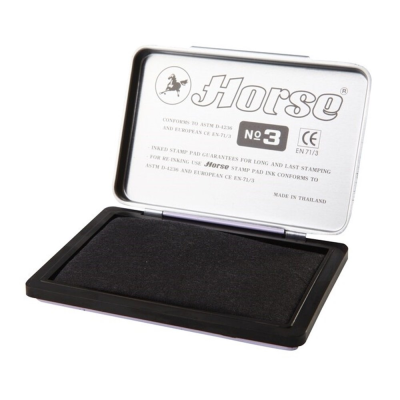 แท่นประทับตรา เบอร์ 3  สีดำ Horse