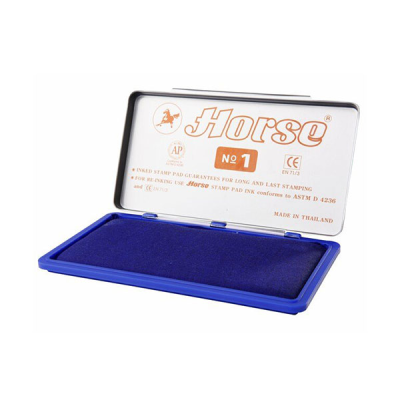 แท่นประทับตรา เบอร์ 1  สีน้ำเงิน Horse
