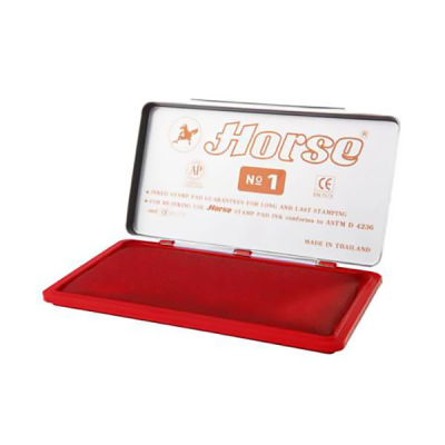 แท่นประทับตรา เบอร์ 1  สีแดง Horse