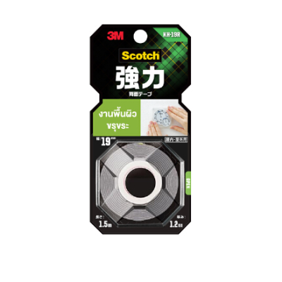 เทปกาวสองหน้า KH-19R   ขนาด 19 มม. x 1.5 ม. 3M-Scotch