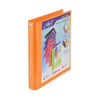 แฟ้มโชว์เอกสาร เอลเฟ่น รุ่น 4443A4 ขนาด A4 ส้ม