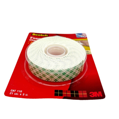 เทปโฟมสองหน้า 21 มม. ยาว 3 ม. รุ่น 110 สีขาว 3M-SCOTCH