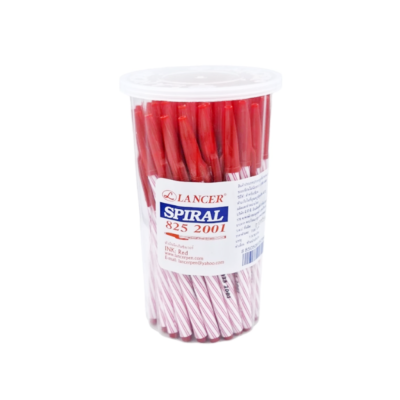 ปากกาลูกลื่น  0.5 มม. สีแดง LANCER SPIRAL 825 2001