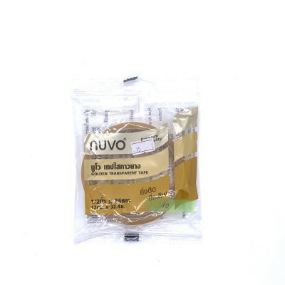 เทปใสกาวยาง Nuvo นูโว Easy tear 24 มิล. x 32.4 เมตร