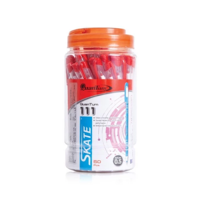 ปากกาลูกลื่น หมึกสีแดง Quantum รุ่น Skate 111