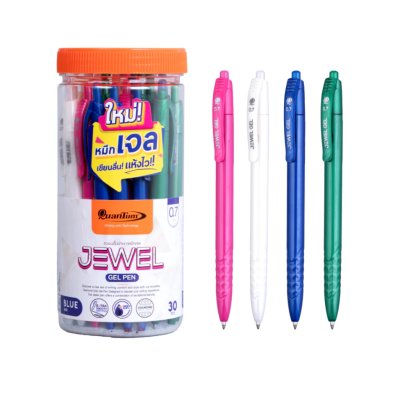 Quantum Jewel ปากกาหมึกเจล สีสีน้ำเงิน ขนาด 0.7 30 แท่ง