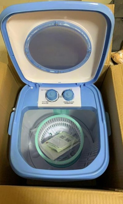 Smarthome เครื่องซักผ้าพร้อมระบบปั่นแห้ง 4 KG รุ่น SM-MW-2502 Blue Smarthome เครื่องซักผ้าพร้อมระบบปั่นแห้ง 4 KG รุ่น SM-MW-2502 Blue