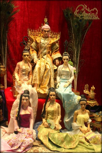 Burmese costumes before the doll exhibition