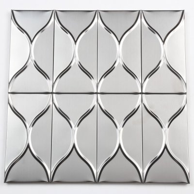 กระเบื้องโมเสค ArtMosaic_3D_Lotus_Shape_Silver.jpg