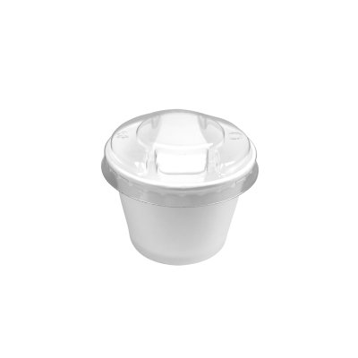 ฝาพลาสติกใส PET แบบล็อคช้อน ขนาด 4 ออนซ์ (PET Lid w/ Spoon 4 OZ.)