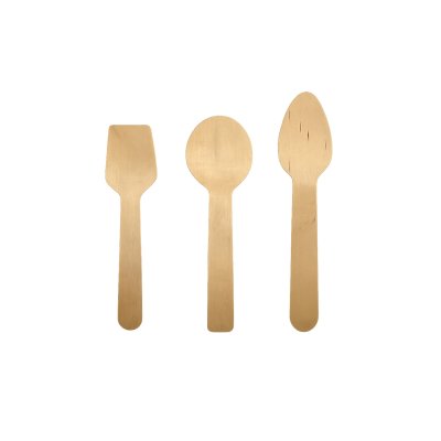 ช้อนไม้ไอศกรีมสั้น (Wooden Spoon)