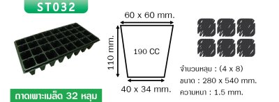 ST32 ถาดเพาะเมล็ดขนาด 32 หลุม