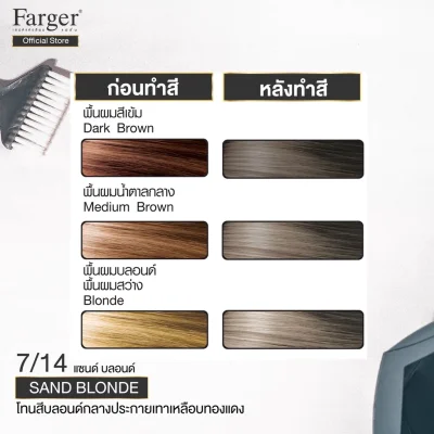 Farger น้ำยาย้อมผม เบอร์ 7/14 สีแซนด์ บลอนด์ 100 มล.