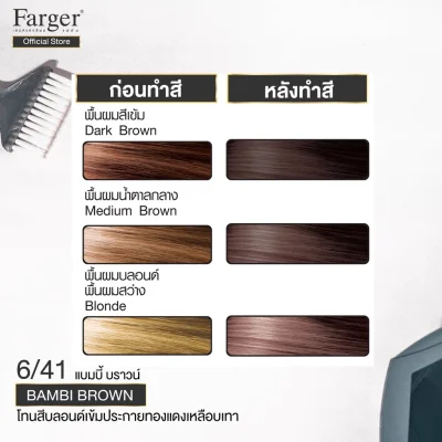 Farger น้ำยาย้อมผม เบอร์ 6/41 สีแบมบี้ บราวน์ 100 มล.