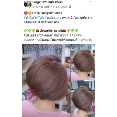 Farger น้ำยาย้อมผม เบอร์ 7/34 สีเชสท์นัท บราวน์ 100 มล.