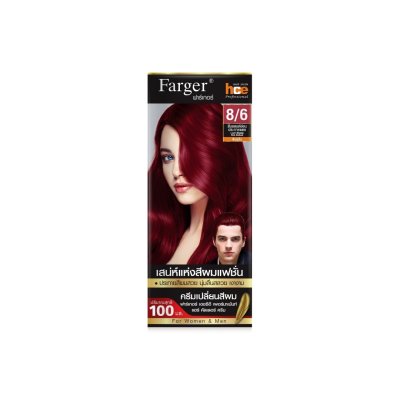 (น้ำยาย้อมผม โทนสีประกายแดง) Farger ฟาร์เกอร์ เอชซีอี แฮร์ คัลเลอร์ ครีม 100 มล.