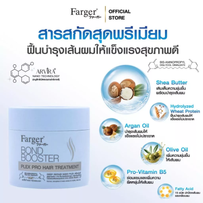 ฟาร์เกอร์ บอนด์ บูสเตอร์ เพล็กซ์ โปร แฮร์ ทรีทเม้นท์ 220 มล. - ทรีทเม้นท์ บำรุงลึก2ชั้น ฟื้นบำรุงพันธะแกนผม เคลือบปิดเกล็ดผม