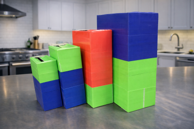 บล็อกแพ็คข้าว กล่องแพ็คข้าวสาร(บล็อคไม้บาง)