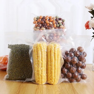 ถุงสุญญากาศลายเรียบซีล 3 ด้าน แบบหนา (หนารวม 220 ไมครอน) (100 ใบ/แพ็ค)