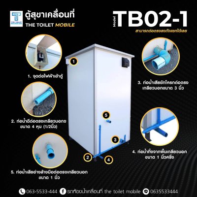 ตู้สุขาเคลื่อนที่ รุ่น : TB02-1 (ขาย)