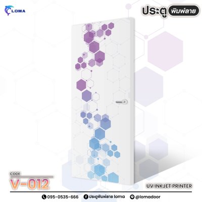 ประตูพิมพ์ลาย  Geometric (เแบรนด์ LOMA)