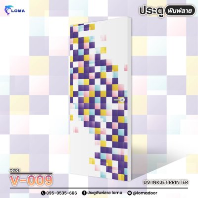 geometric print door (LOMA brand)