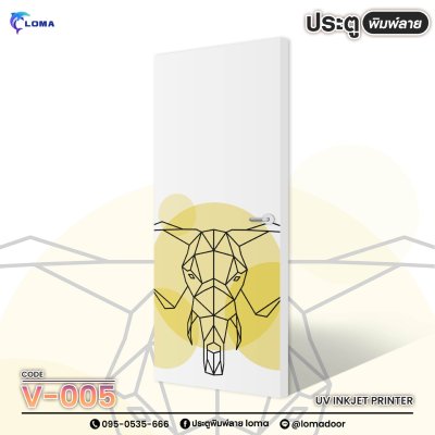 ประตูพิมพ์ลาย  Geometric (เแบรนด์ LOMA)