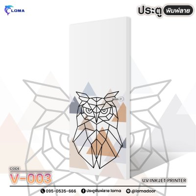 ประตูพิมพ์ลาย  Geometric (เแบรนด์ LOMA)